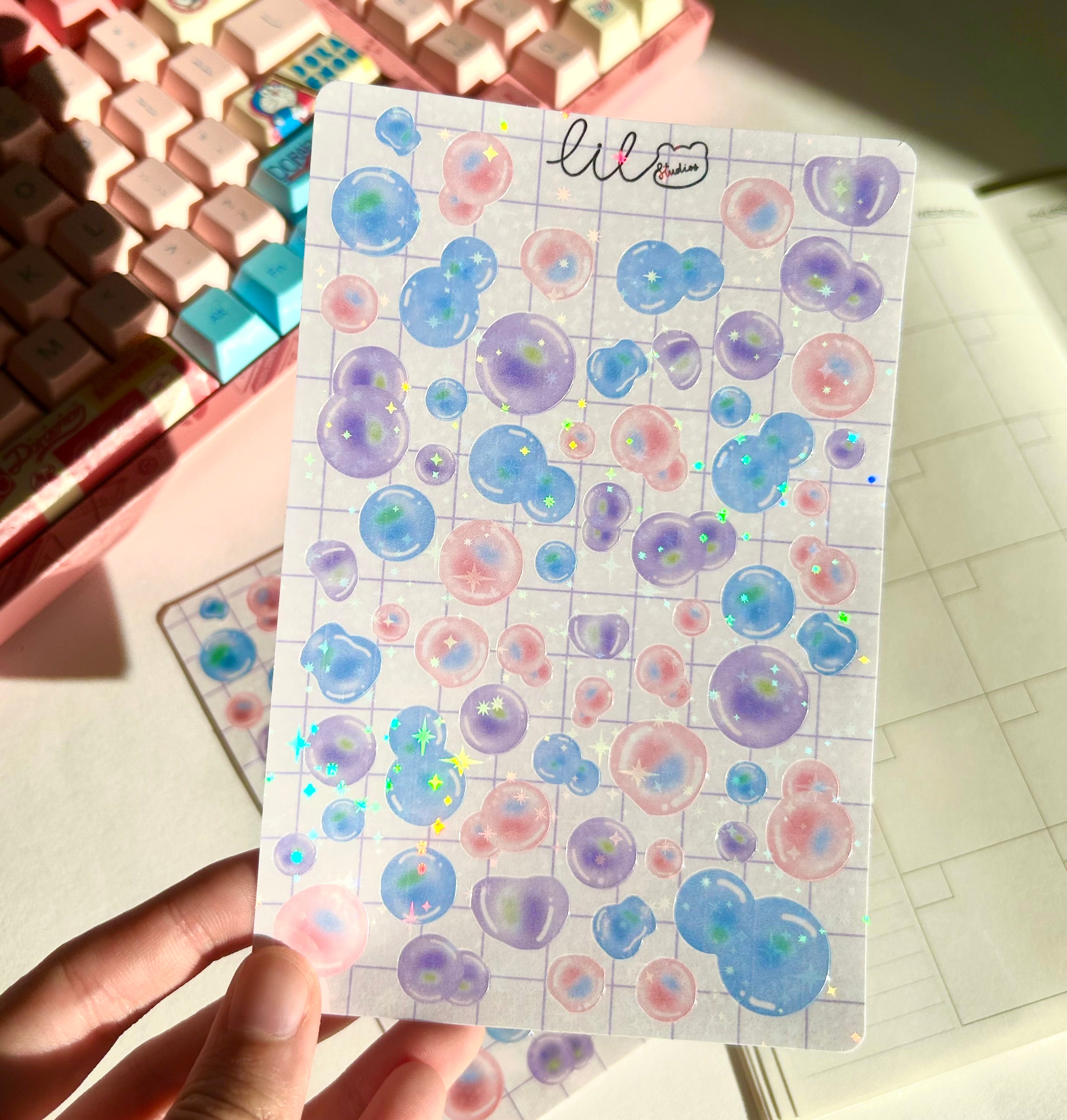 Bubbles sticker sheet