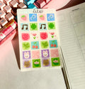 Coquette Squares sticker sheet