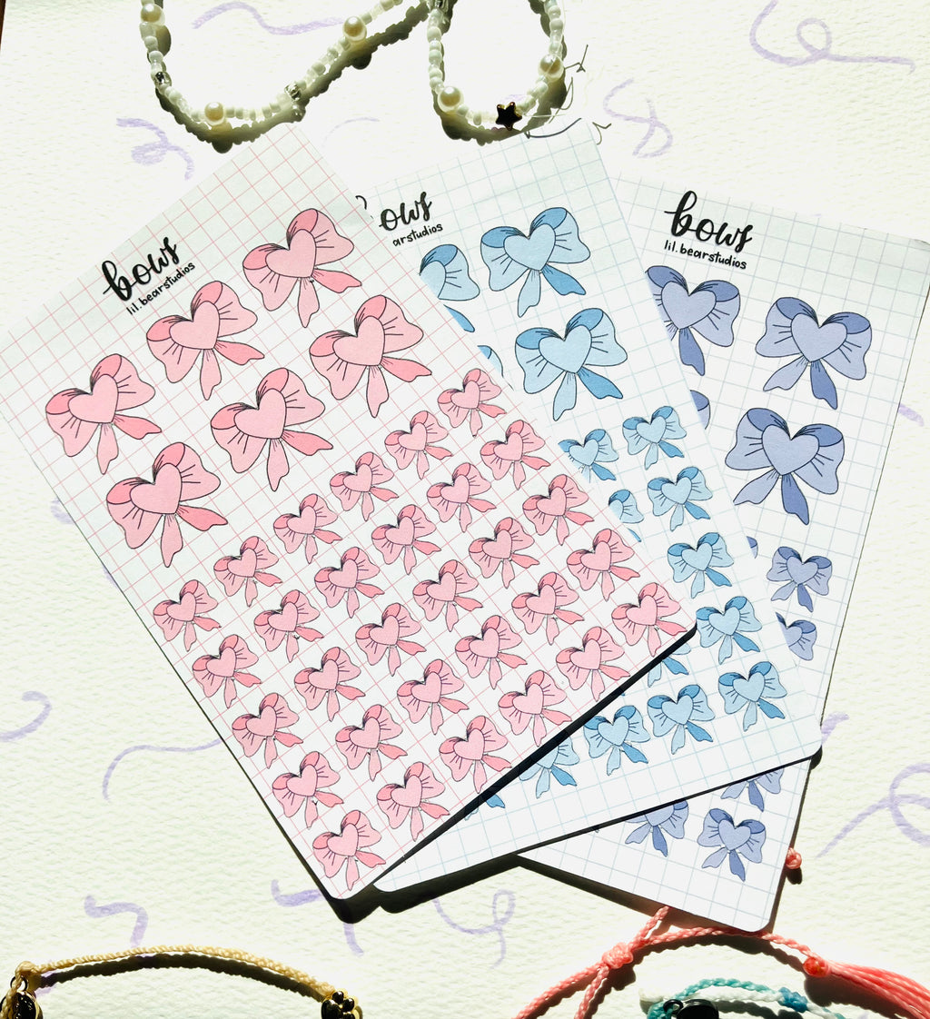 Bows sticker sheet