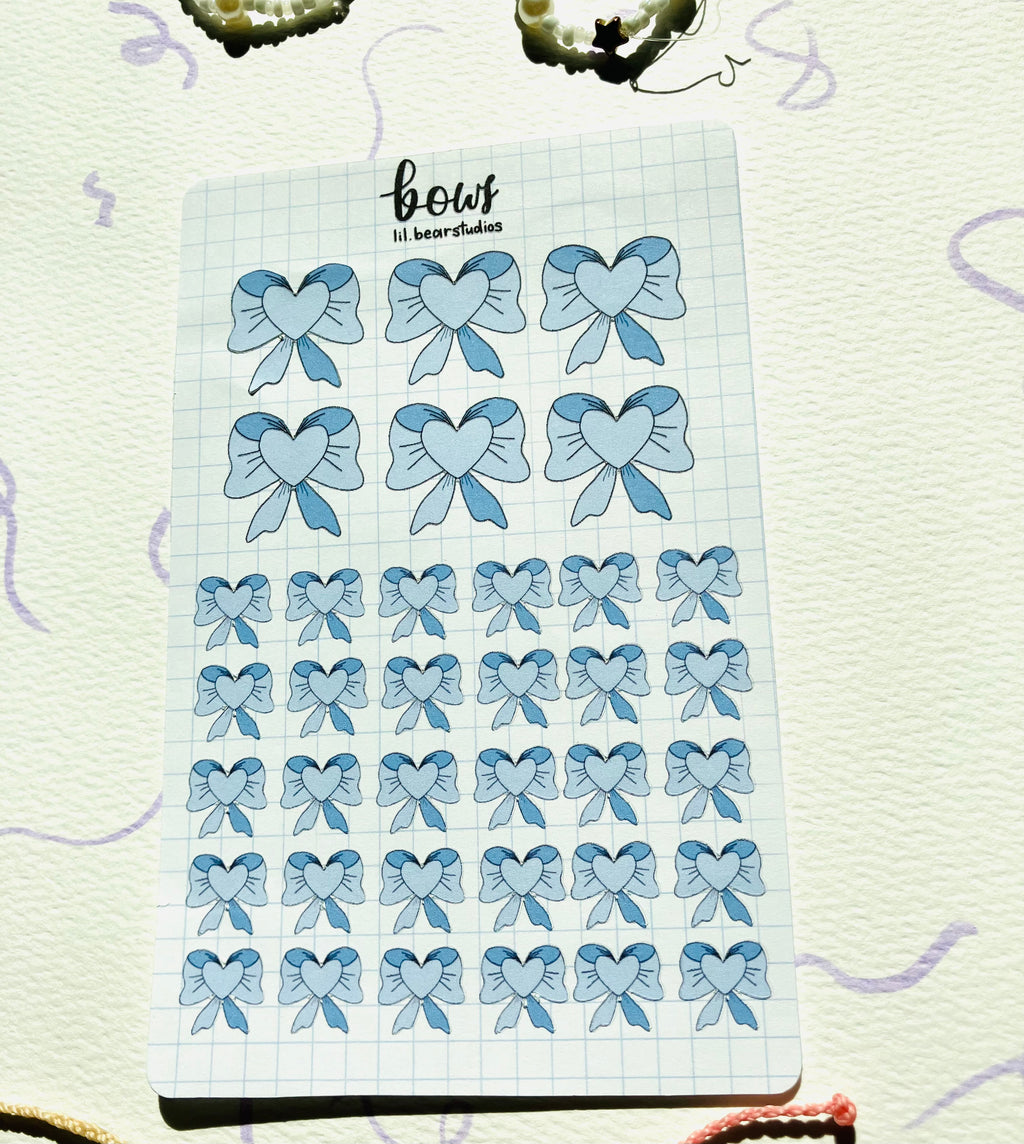 Bows sticker sheet