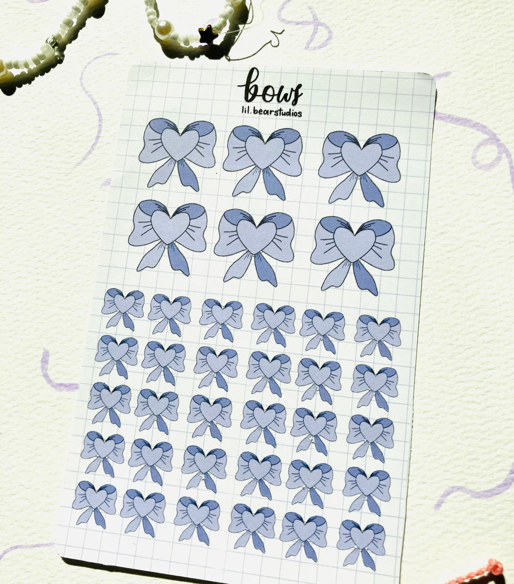 Bows sticker sheet