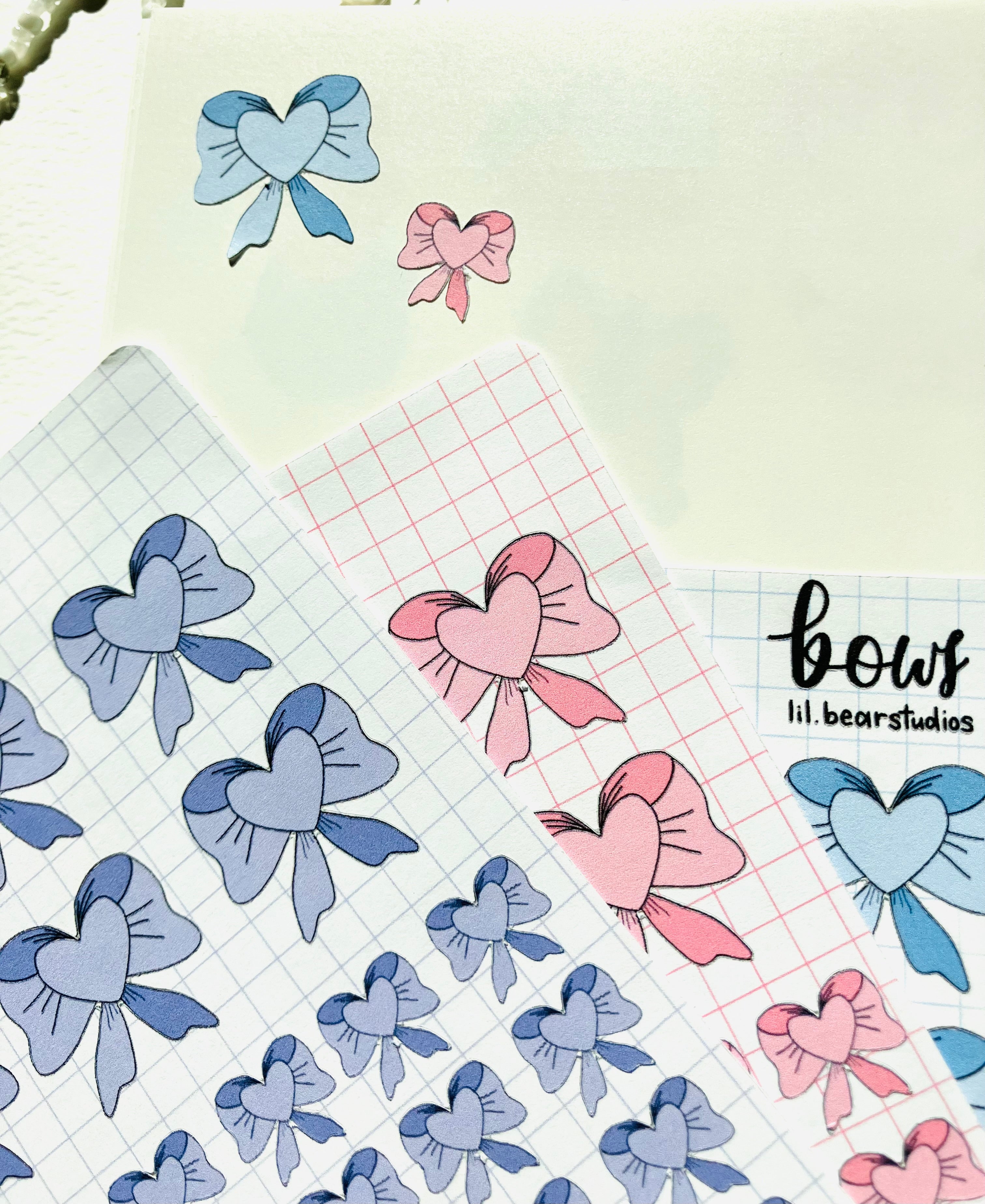 Bows sticker sheet